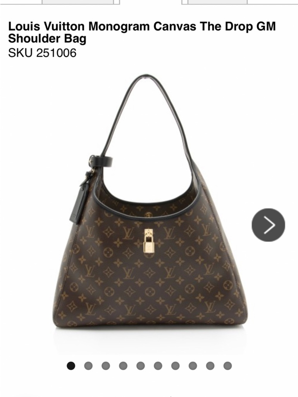Louis Vuitton Monogram Canvas The Drop GM Shoulder Bag